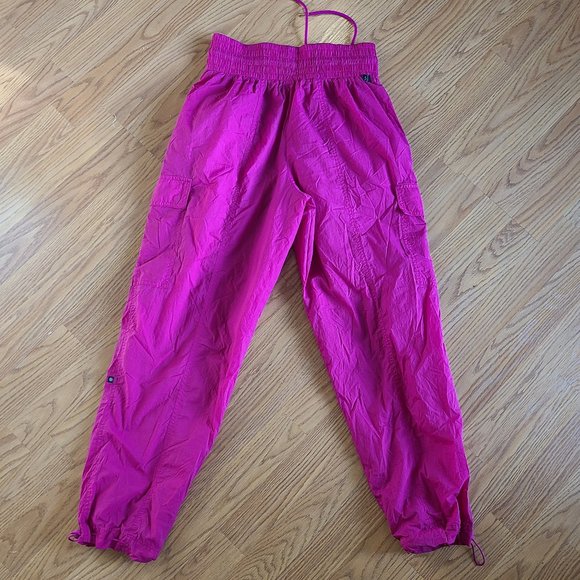 ATHLETA X ALICIA KEY HIGH WAIST UTILITY PANT FUSCHIA CARGO PARACHUTE JOGGER sz 2 - Picture 4 of 9